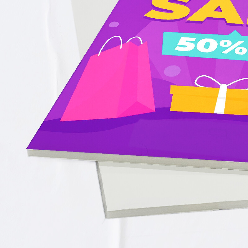 White Sticker + 5mm Foamboard